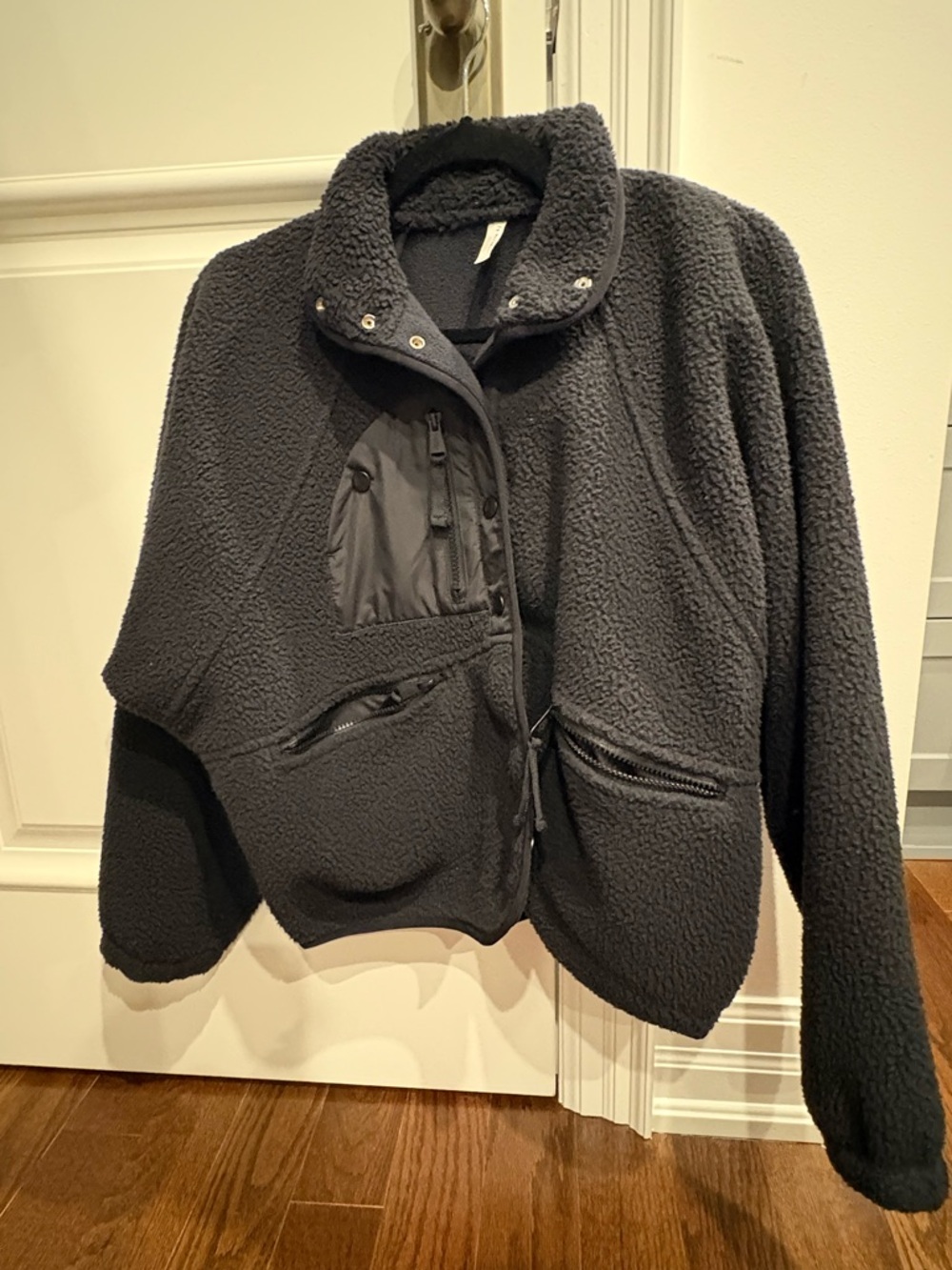 Free People Movement Fleece Jacket – Black – Size XS